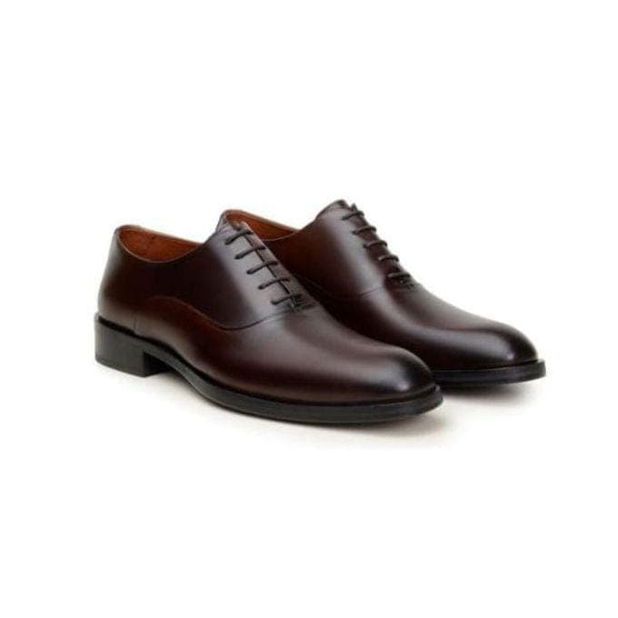 Men's Leather Oxford Shoes, Brown